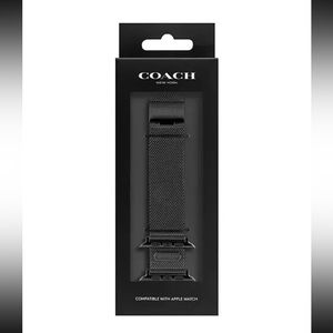 Coach Apple Watch Band Stainless Steel Mesh Bracelet Black 38/40/41mm 14700073